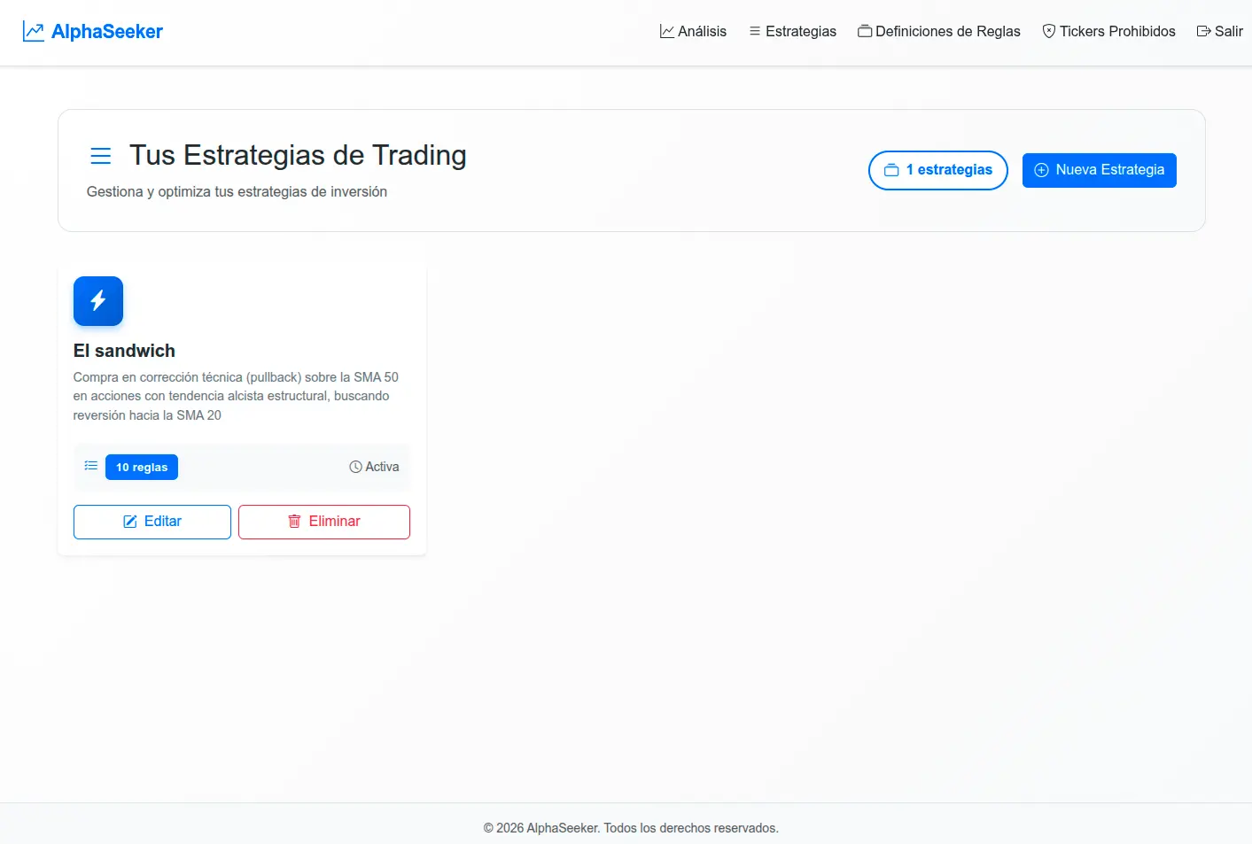 AlphaSeeker - Estrategias de Trading
